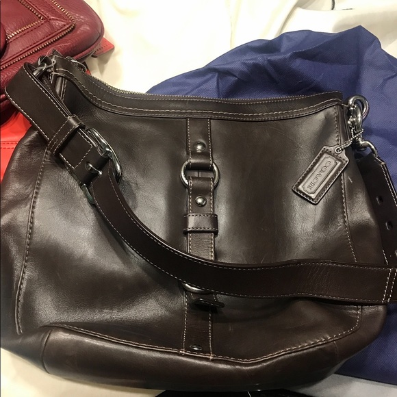 Black leather Coach purse - Picture 3 of 5